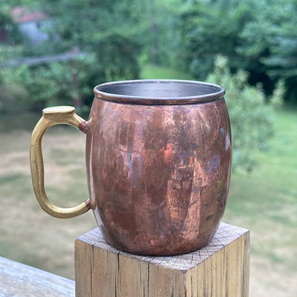 Vintage Copper and Brass Moscow Mule Mug 4” x 5” - Picture 1 of 6